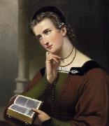 unknow artist, Portrait of a young woman with Bible